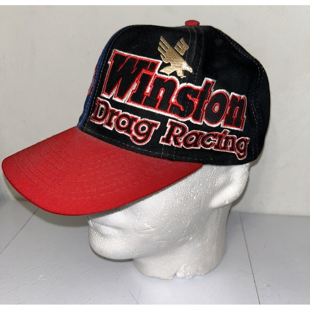 Vintage NHRA Winston Drag Racing Adult OSFA Kudzu Snapback Hat Cap Hot Rod